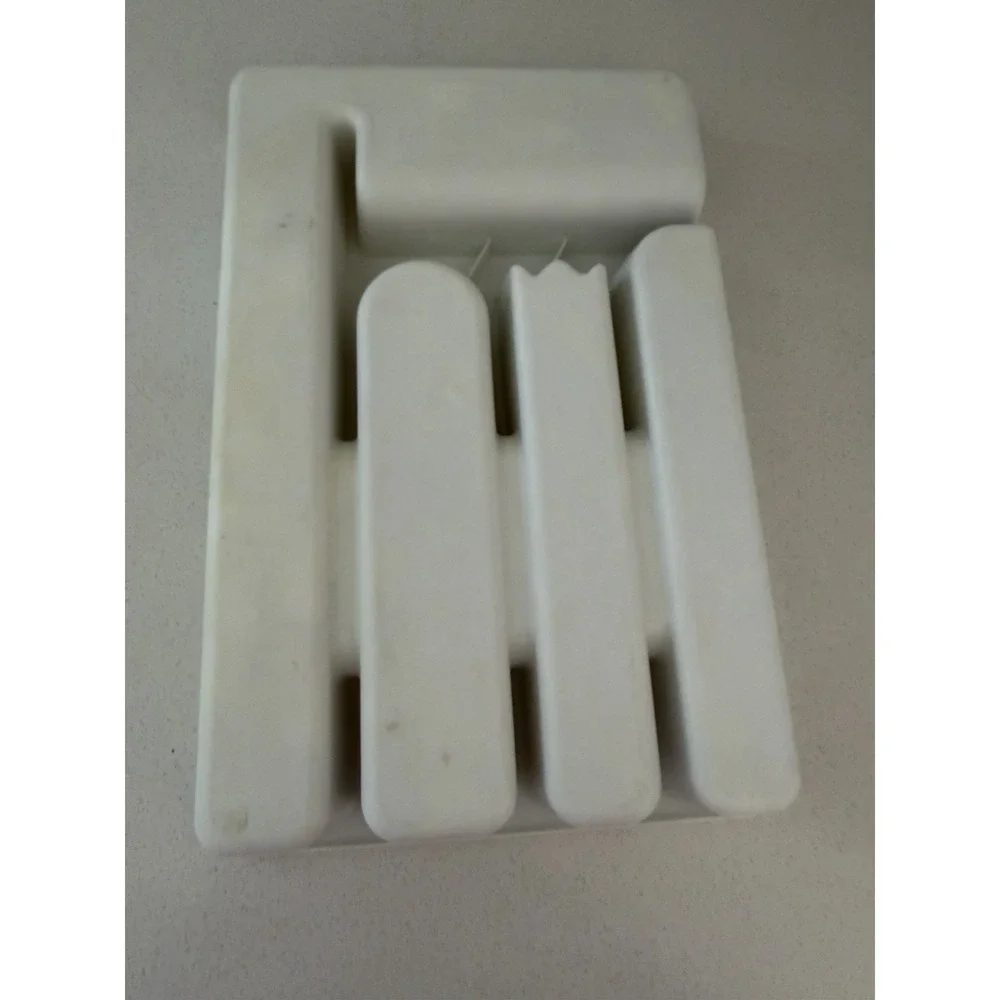 VTG Rubbermaid WhiteSilverware Flatware Utensil Holder Tray #2919 Made In USA